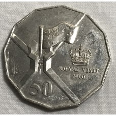 AUSTRALIA 2000 . FIFTY 50 CENTS COIN . NEW DESIGN PORTRAIT